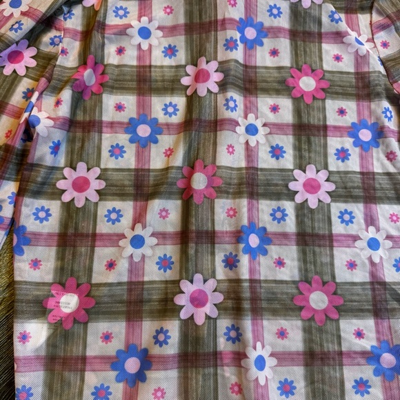 Delia’s by Dolls Kill Floral Plaid Women's blouse - Picture 5 of 7